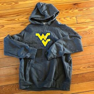 West Virginia University Majestic Men’s Hoodie Large Gray Section 101